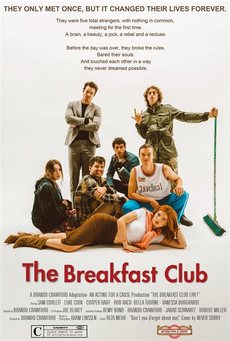 Watch the breakfast club live online free - 1985. 1 hr 37 min. 7.8 (426,309) 66. The Breakfast Club is about five high school students who are forced to spend an entire Saturday together in detention in the school's library. The students come from different social backgrounds and represent the various personalities one might find in a high school. Through humorous encounters and dramatic ... 